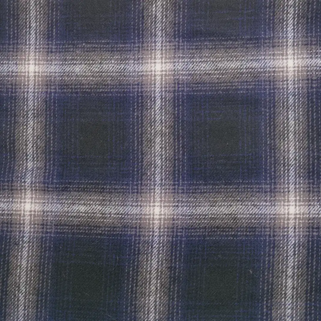 China Fabric for Blouse,Shirt Long Sleeve Button ,Shirt Half Sleeve Button ,Over Shirt Cotton YD Flannel Natural Woven Fabric Cotton Navy Check color buy from China wholesaler bulk order at wholesale price free worldwide shipping Alibaba