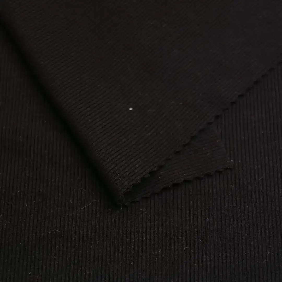 China Fabric for Jackets,Hoodie,Sweatshirt,Bomber jacket Rib Knit Fabric Modal Spandex Black color buy from China wholesaler bulk order at wholesale price free worldwide shipping Alibaba