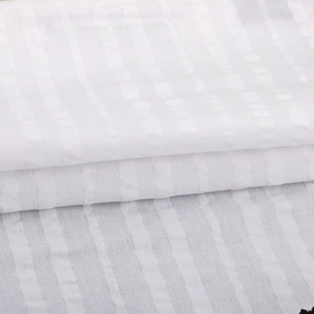 China Fabric for Shirt,Skirt Cotton YD Jacquard Natural Woven Fabric Cotton White color buy from China wholesaler bulk order at wholesale price free worldwide shipping Alibaba