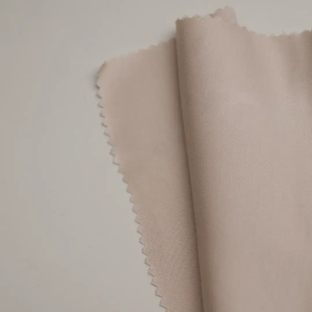 China Fabric for Blouse,Shirt Long Sleeve Button ,Shirt Half Sleeve Button  Rayon Satin Natural Woven Fabric Viscose Eco Vero Solid-light Khaki color buy from China wholesaler bulk order at wholesale price free worldwide shipping Alibaba