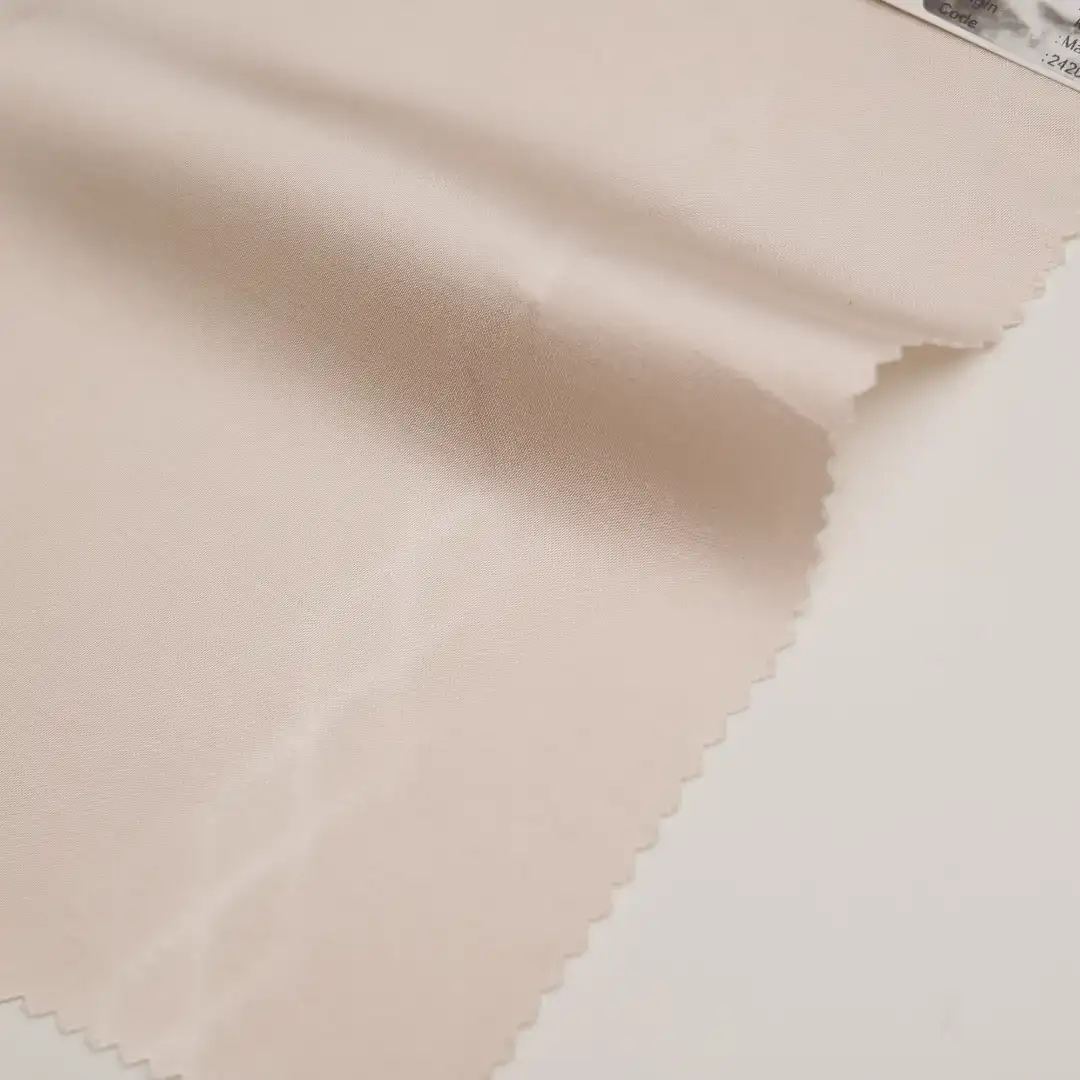 China Fabric for Blouse,Shirt Long Sleeve Button ,Shirt Half Sleeve Button  Rayon Satin Natural Woven Fabric Viscose Eco Vero Solid-light Khaki color buy from China wholesaler bulk order at wholesale price free worldwide shipping Alibaba