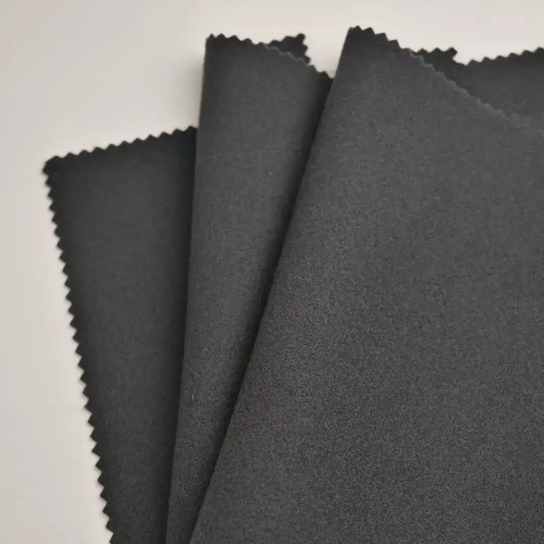 China Fabric for Trench Coat,Overcoat,Knitted Jacket ,Bomber jacket Bristled fabric Knit Fabric Polyester Black color buy from China wholesaler bulk order at wholesale price free worldwide shipping Alibaba