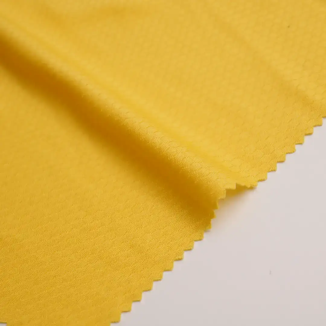 China Fabric for T-Shirt,Jogger,Yoga Clothes Two-way Stretch Knit Fabric Polyester Solid-Yellow color buy from China wholesaler bulk order at wholesale price free worldwide shipping Alibaba