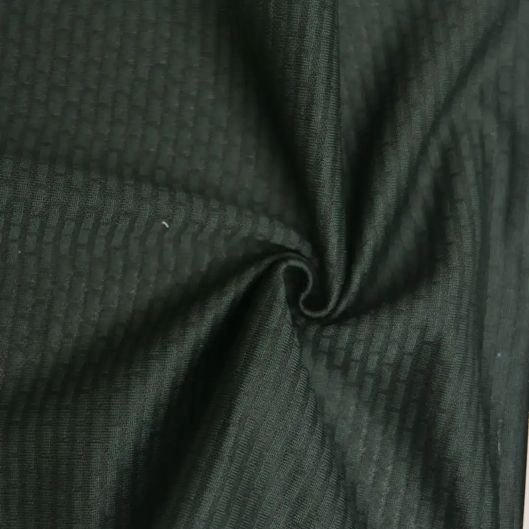 China Fabric for T-Shirt,Polo Shirt,T-shirt ,Polo T-shirt  Weft Jacquard Knit Fabric Polyester Green/Black color buy from China wholesaler bulk order at wholesale price free worldwide shipping Alibaba