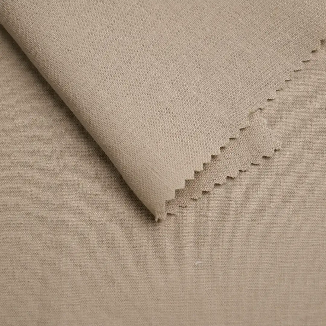 China Fabric for Blouse,Over Shirt Linen/Rayon YD Plain Natural Woven Fabric Rayon Linen Spandex Beige color buy from China wholesaler bulk order at wholesale price free worldwide shipping Alibaba