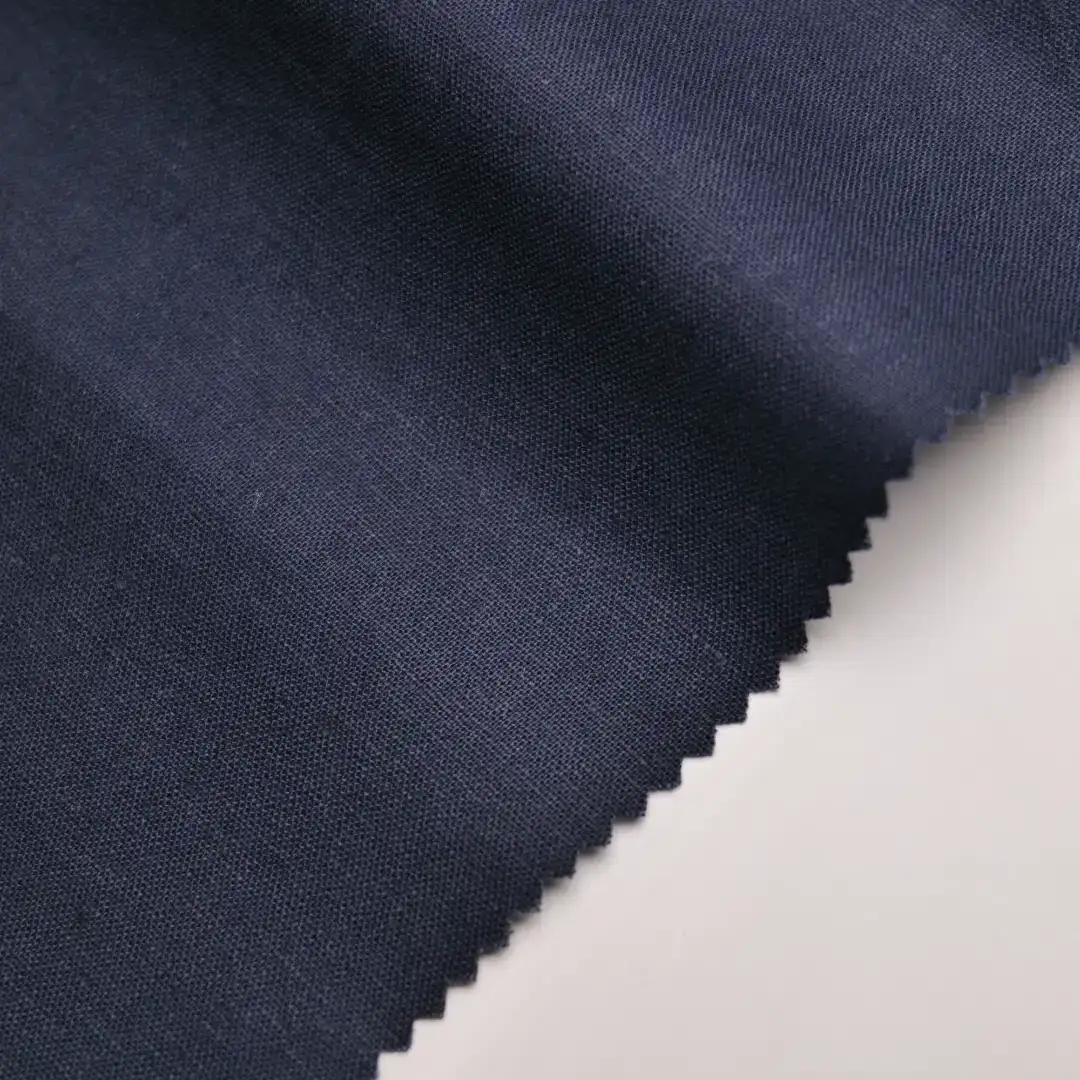 China Fabric for Jackets,Suit,Over Shirt,Chino Linen/Cotton YD Plain Natural Woven Fabric Linen Cotton Navy color buy from China wholesaler bulk order at wholesale price free worldwide shipping Alibaba