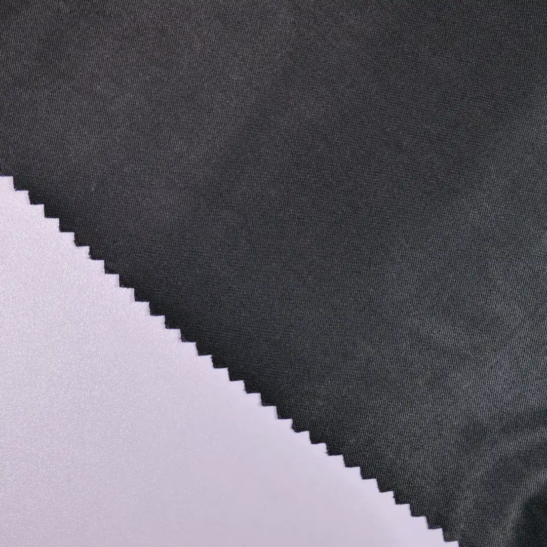 China Fabric for Shirt Polyester Pongee Synthetic Woven Fabric Recycled Polyester Viscose Black color buy from China wholesaler bulk order at wholesale price free worldwide shipping Alibaba