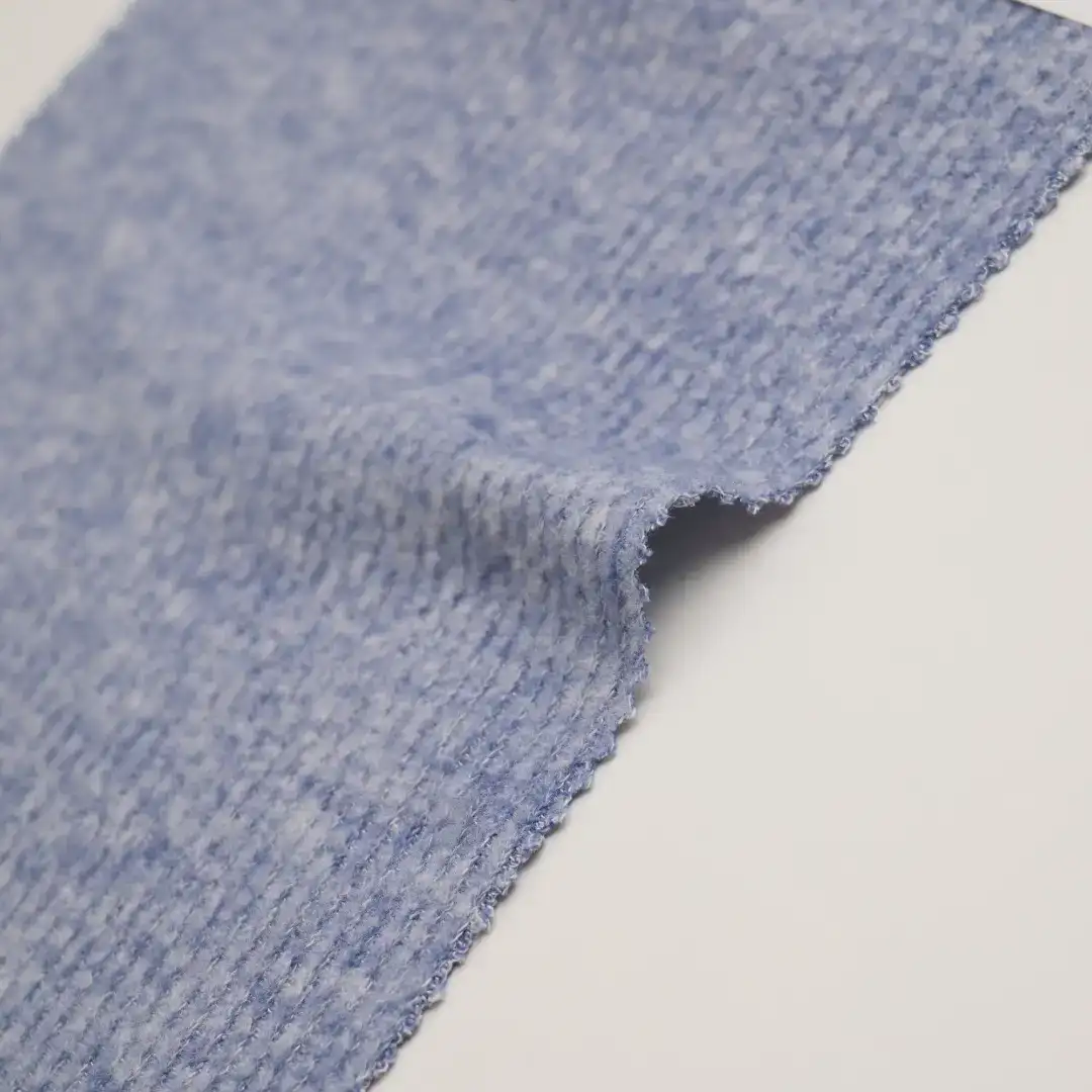 China Fabric for Open Cardigan ,Knitted Jacket ,Dresses (Cardigan Open) ,Dresses (Cardigan Button)  Single Jersey Knit Fabric Rayon Polyester Spandex BLUE color buy from China wholesaler bulk order at wholesale price free worldwide shipping Alibaba