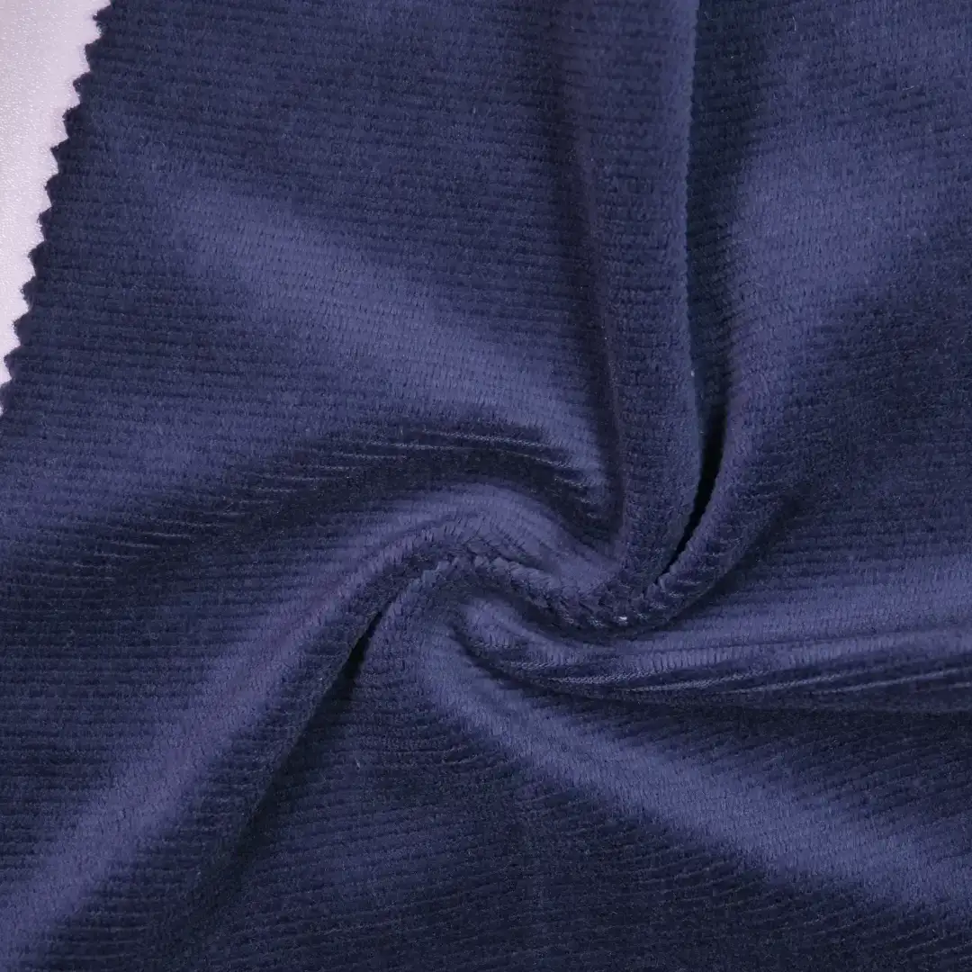 China Fabric for Pants,Jackets,Blazer Weft Corduroy Knit Fabric Cotton Polyester Spandex blue color buy from China wholesaler bulk order at wholesale price free worldwide shipping Alibaba
