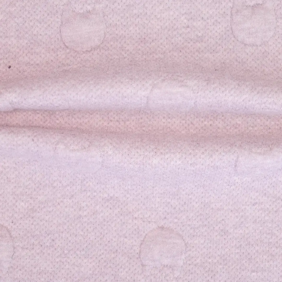 China Fabric for Crop Top,Overcoat,Dresses (Cardigan Open) ,Dresses (Cardigan Button)  Weft Jacquard Knit Fabric Cotton Polyester Spandex pink color buy from China wholesaler bulk order at wholesale price free worldwide shipping Alibaba