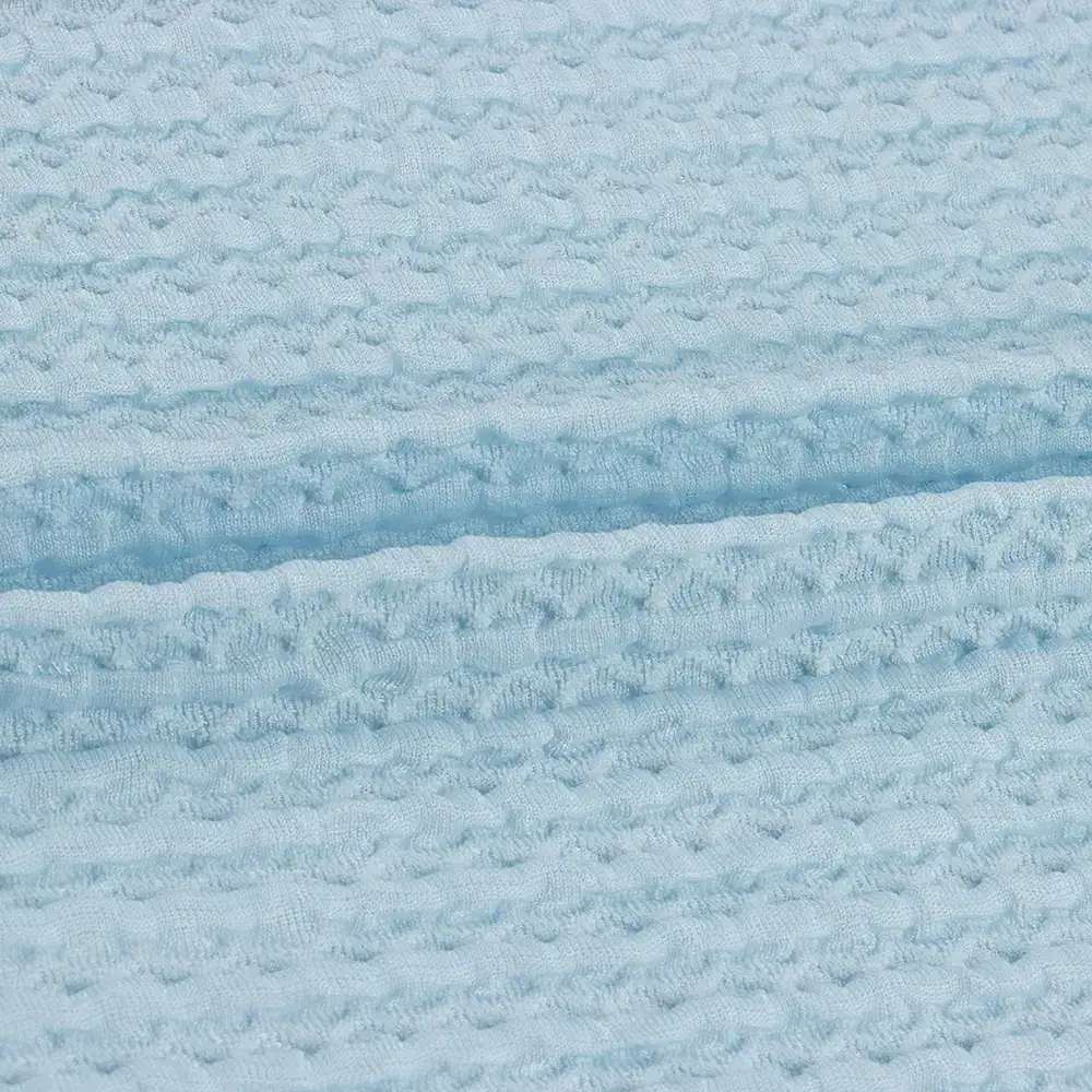 China Fabric for Open Cardigan ,Full-Zipper Cardigan  Weft Jacquard Knit Fabric Polyester Spandex Solid-Blue color buy from China wholesaler bulk order at wholesale price free worldwide shipping Alibaba