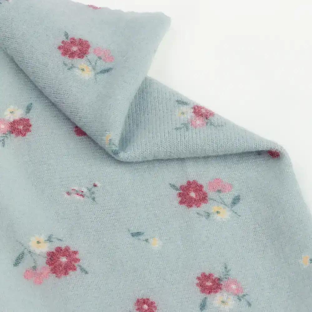 China Fabric for Hoodie,Loungewear,Sweatshirt Hacci Knit Fabric Polyester Rayon Spandex BLUE color buy from China wholesaler bulk order at wholesale price free worldwide shipping Alibaba