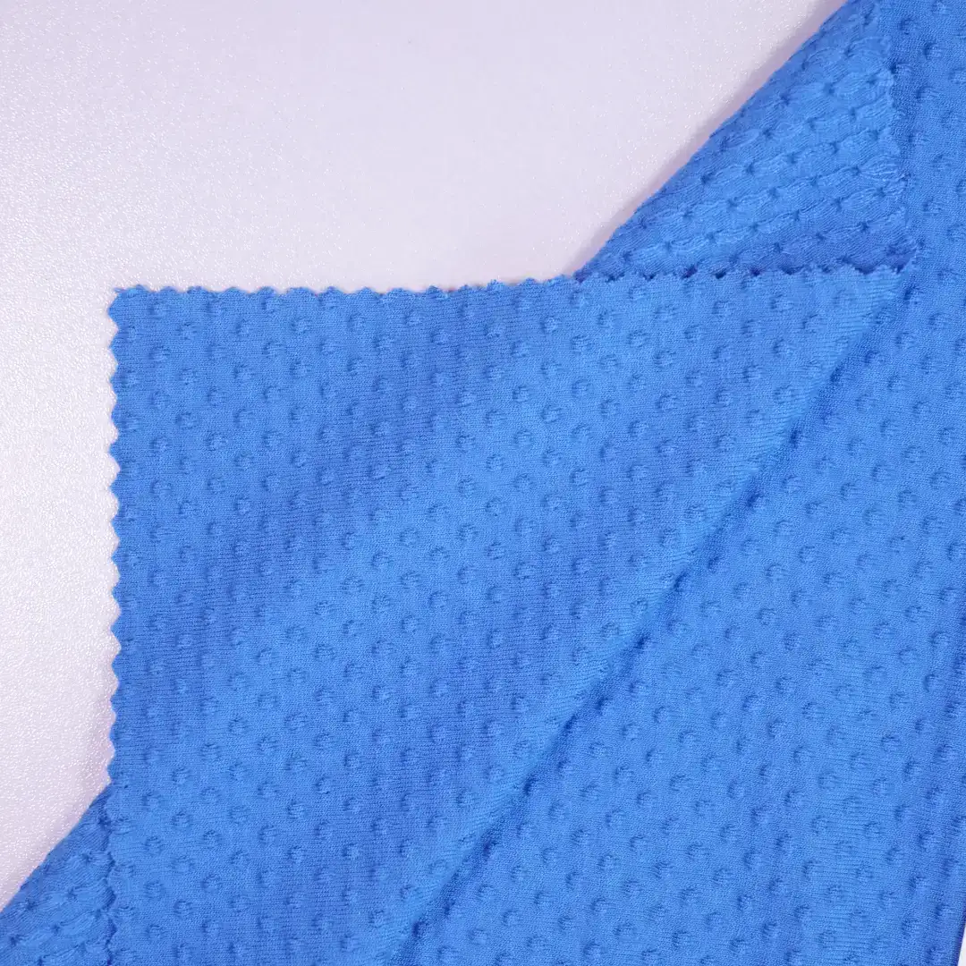 China Fabric for Jackets,Blazer,Hoodie Weft Jacquard Knit Fabric Rayon Spandex Solid-Blue color buy from China wholesaler bulk order at wholesale price free worldwide shipping Alibaba