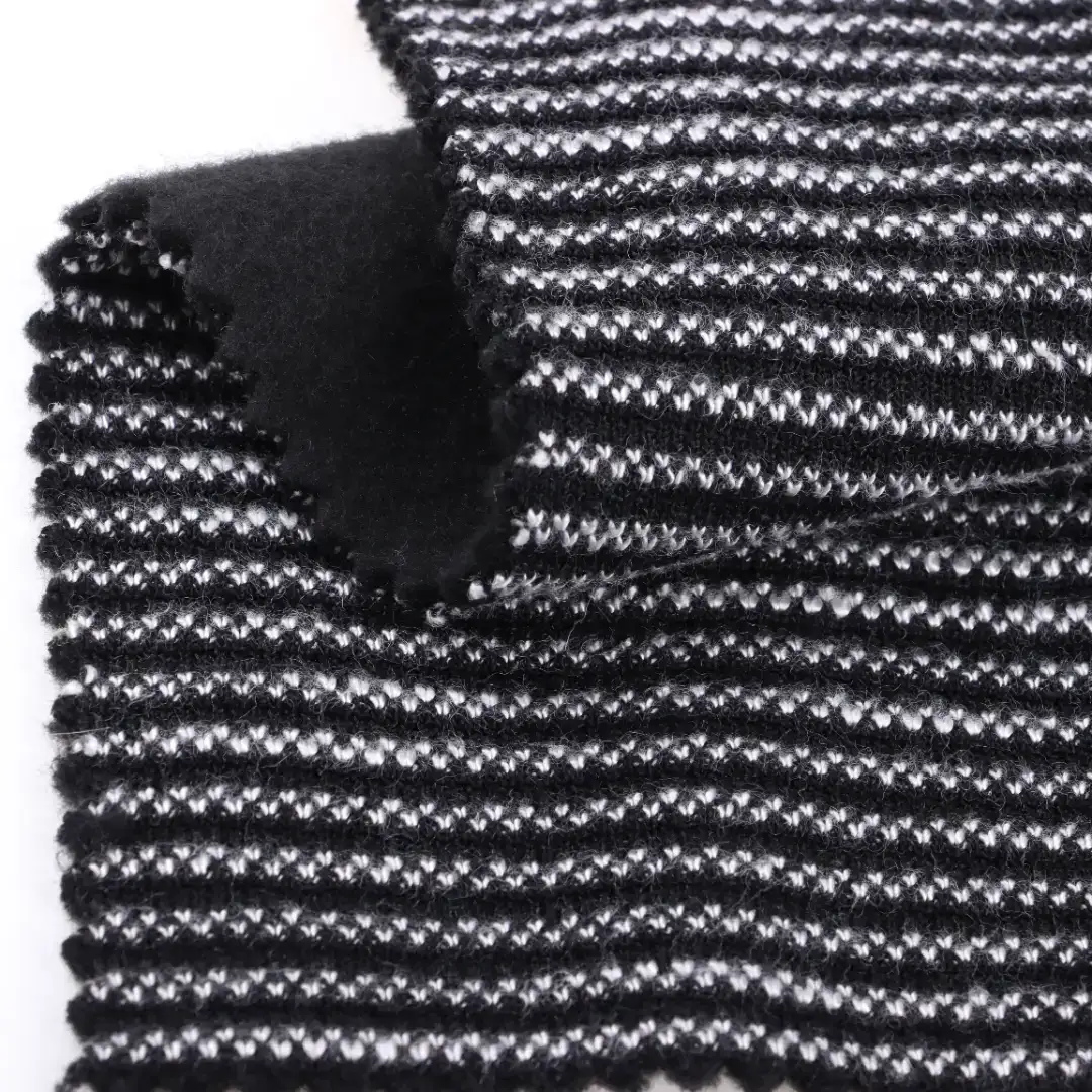 China Fabric for Jackets,Blazer Weft Jacquard Knit Fabric Polyester Viscose Spandex BLACK/WHITE color buy from China wholesaler bulk order at wholesale price free worldwide shipping Alibaba