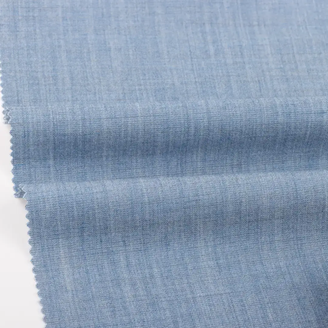 China Fabric for Shirt,Pants,Blouse,Suit Polyester/Rayon Plain Woven Blended Fabric Polyester Rayon Linen Spandex Blue-12# color buy from China wholesaler bulk order at wholesale price free worldwide shipping Alibaba