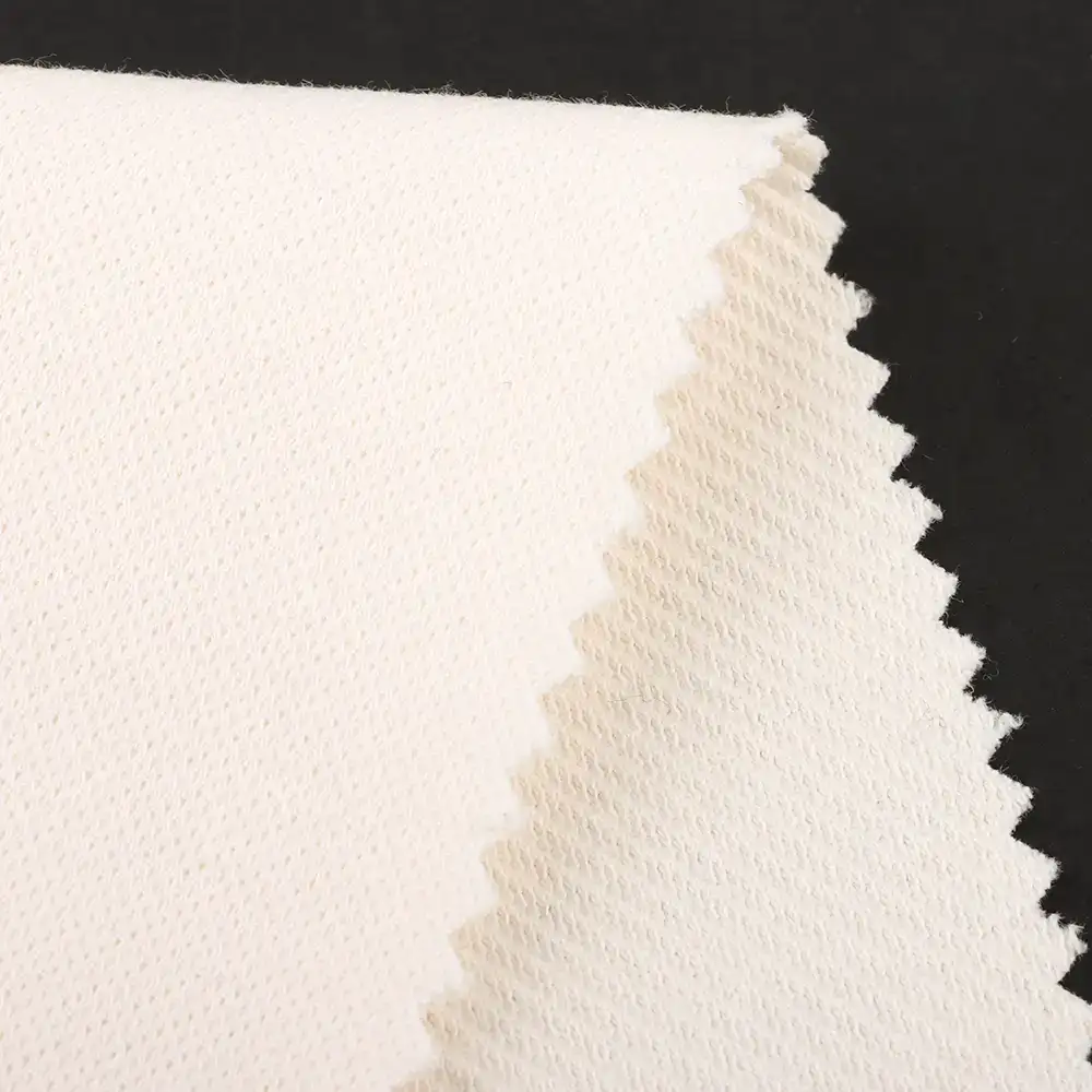 China Fabric for Jackets,Blazer,Knitted Jacket  Weft Jacquard Knit Fabric Cotton Polyester Elastane off-white color buy from China wholesaler bulk order at wholesale price free worldwide shipping Alibaba