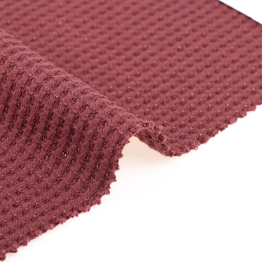 China Fabric for Jackets Waffle Knit Fabric Polyester Cotton bronze color buy from China wholesaler bulk order at wholesale price free worldwide shipping Alibaba