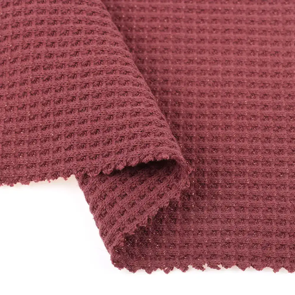 China Fabric for Jackets Waffle Knit Fabric Polyester Cotton bronze color buy from China wholesaler bulk order at wholesale price free worldwide shipping Alibaba