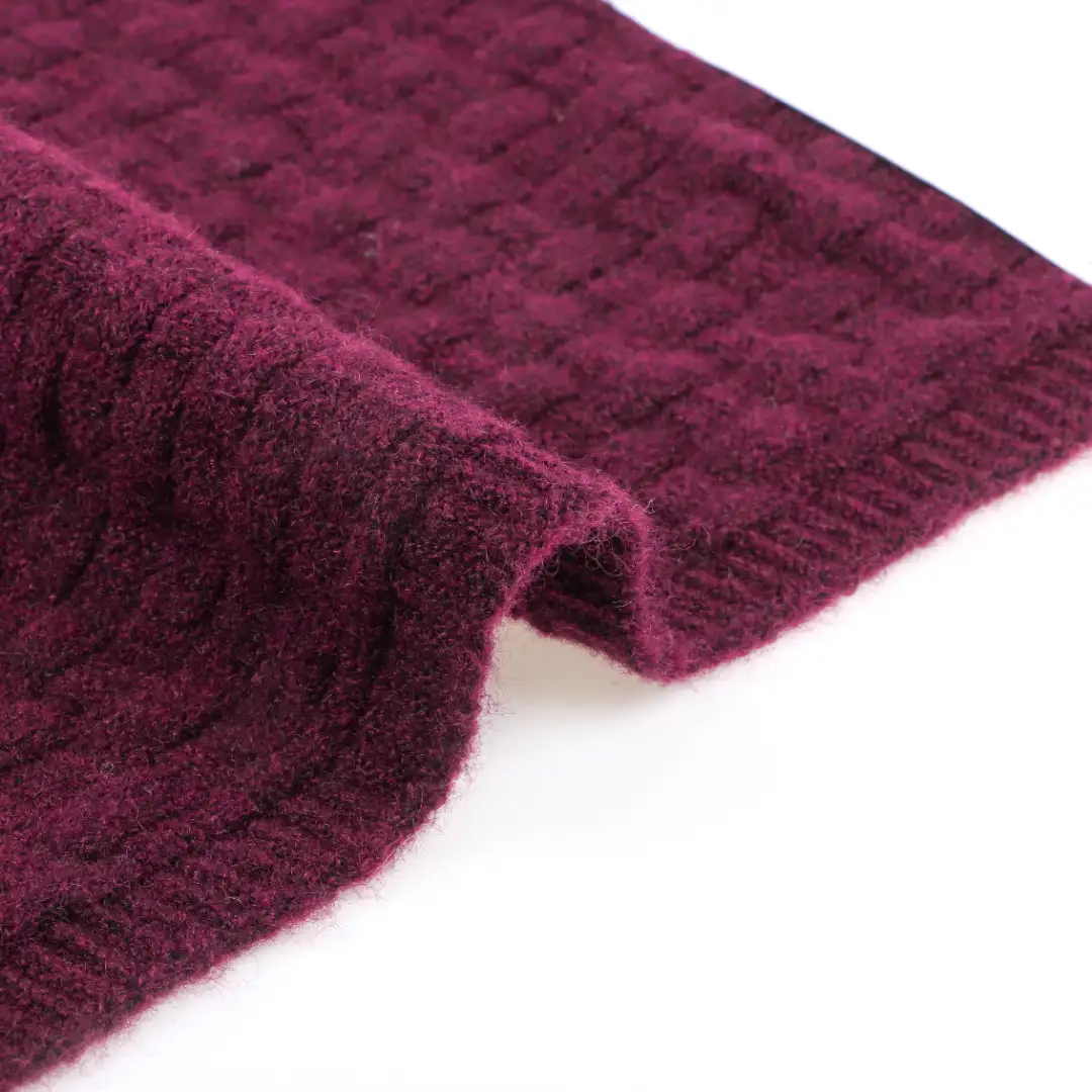 China Yarn for Dresses (Cardigan Open) (Sweater),Dresses (Cardigan Button) (Sweater),Dresses (Pullover) (Sweater),Loungewear Mossy Yarn Fancy Yarn Polyester Wool Spandex wine red color buy from China wholesaler bulk order at wholesale price free worldwide shipping Alibaba