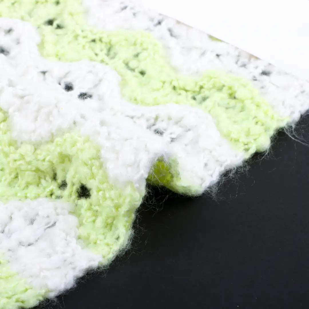 China Yarn for Round Neck Pullover (Sweater),Crew Neck Pullover (Sweater),Crop Top Pullover (Sweater) Knot Yarn Fancy Yarn CMIA Cotton Acrylic Recycled Polyester White&green color buy from China wholesaler bulk order at wholesale price free worldwide shipping Alibaba