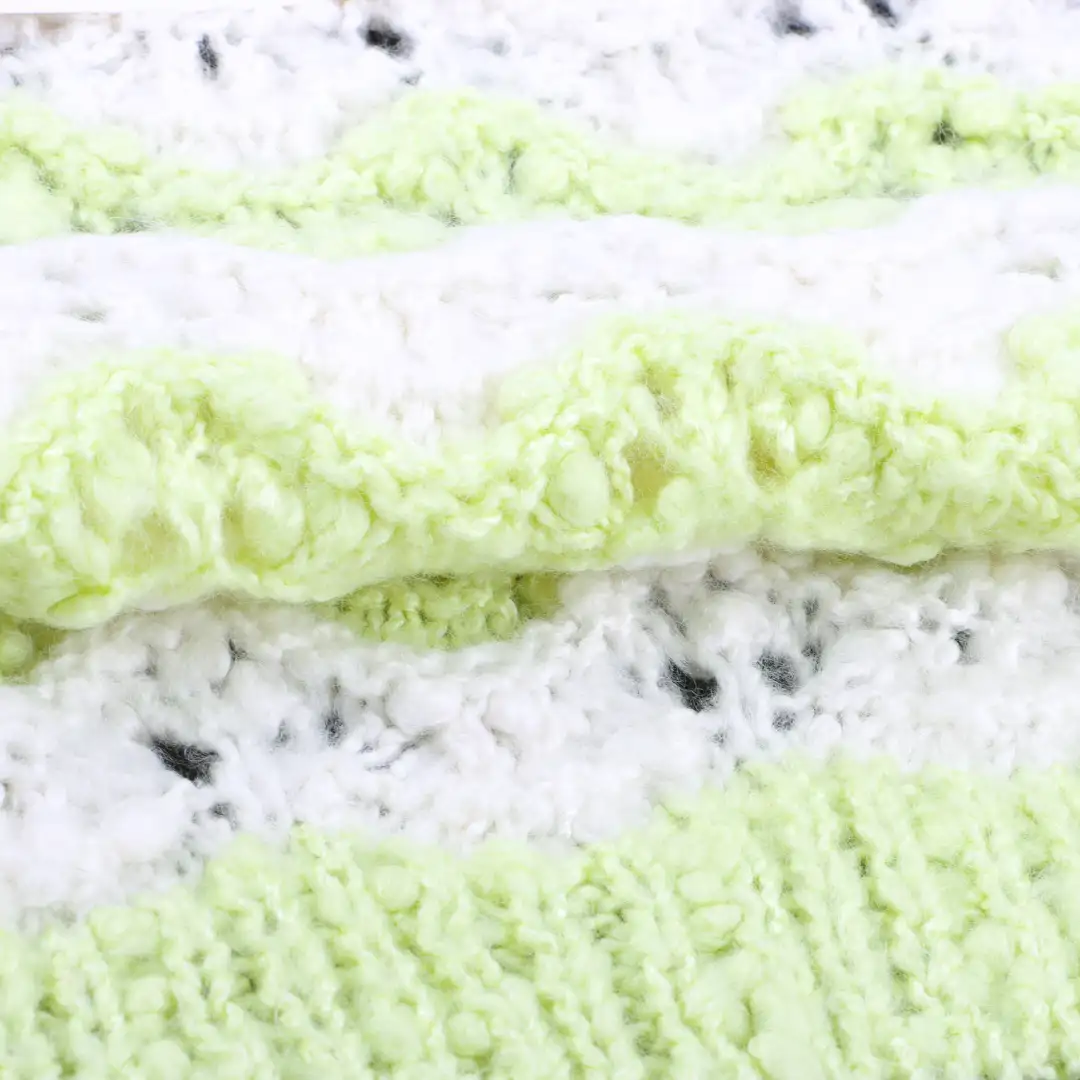 China Yarn for Hoodie,Round Neck Pullover (Sweater),Crew Neck Pullover (Sweater),Crop Top Pullover (Sweater) Knot Yarn Fancy Yarn CMIA Cotton Acrylic Recycled Polyester White&green color buy from China wholesaler bulk order at wholesale price free worldwide shipping Alibaba