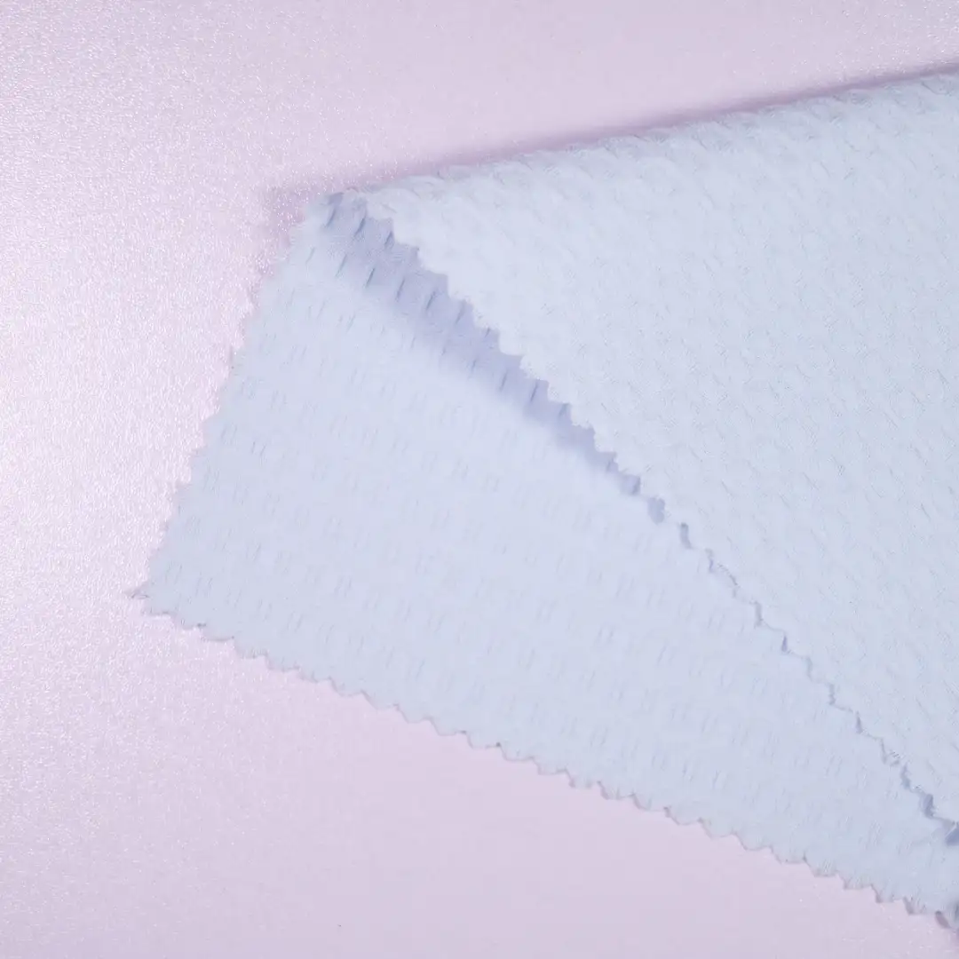 China Fabric for Blouse Polyester Jacquard Synthetic Woven Fabric Polyester blue color buy from China wholesaler bulk order at wholesale price free worldwide shipping Alibaba