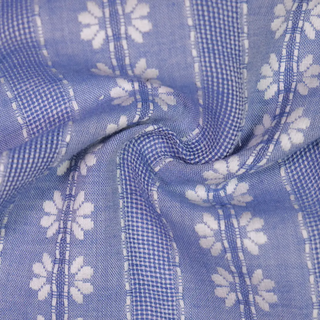 China Fabric for Blouse Cotton Dobby Natural Woven Fabric Cotton blue color buy from China wholesaler bulk order at wholesale price free worldwide shipping Alibaba