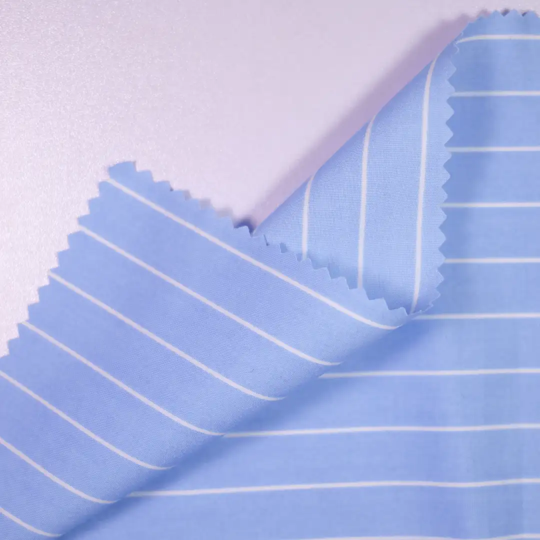 China Fabric for Blouse,Skirt,Over Shirt Yarn Dyed Stripe Natural Woven Fabric Cotton blue color buy from China wholesaler bulk order at wholesale price free worldwide shipping Alibaba