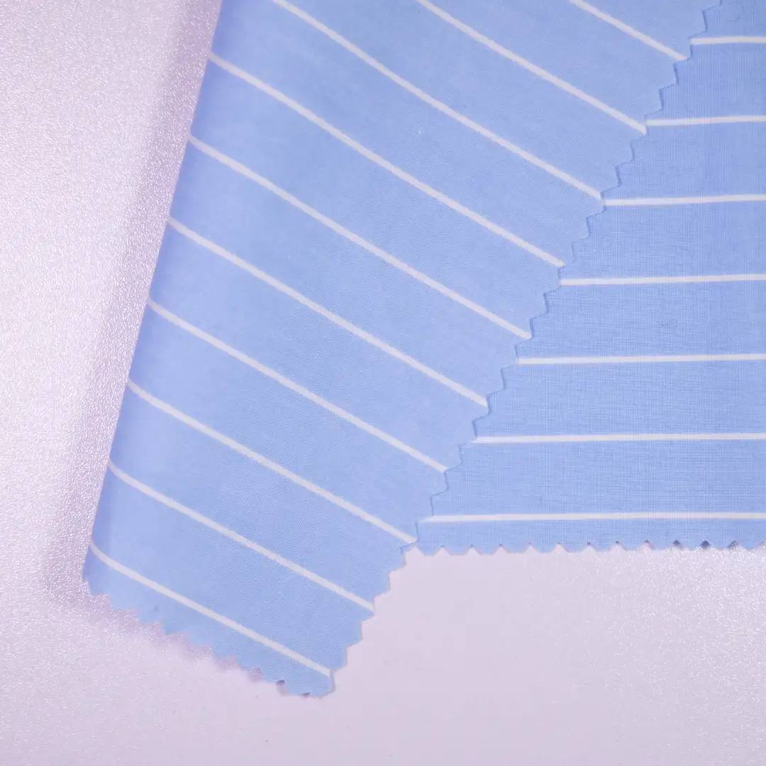 China Fabric for Blouse,Skirt,Over Shirt Yarn Dyed Stripe Natural Woven Fabric Cotton blue color buy from China wholesaler bulk order at wholesale price free worldwide shipping Alibaba