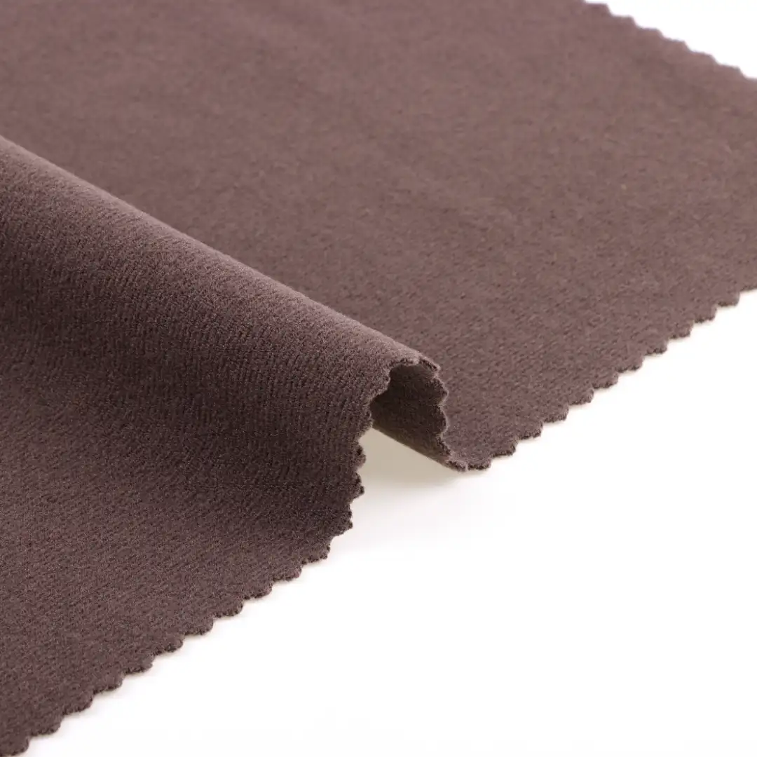 China Fabric for T-Shirt,Shorts,Loungewear Double-side fleece Knit Fabric Polyester Spandex Brown color buy from China wholesaler bulk order at wholesale price free worldwide shipping Alibaba