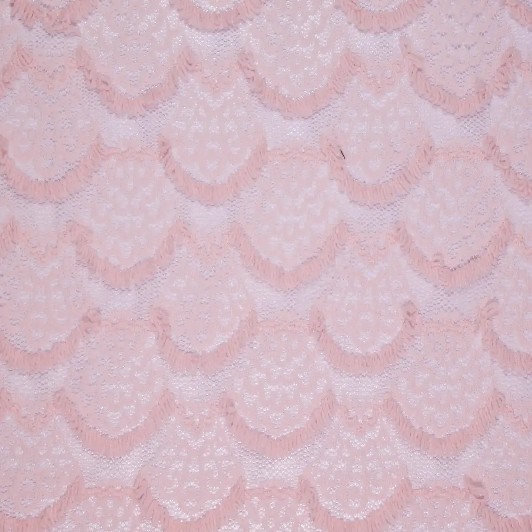 China Fabric for Shirt,Blouse,Crop Top Lace Knit Fabric Nylon Spandex Pink color buy from China wholesaler bulk order at wholesale price free worldwide shipping Alibaba