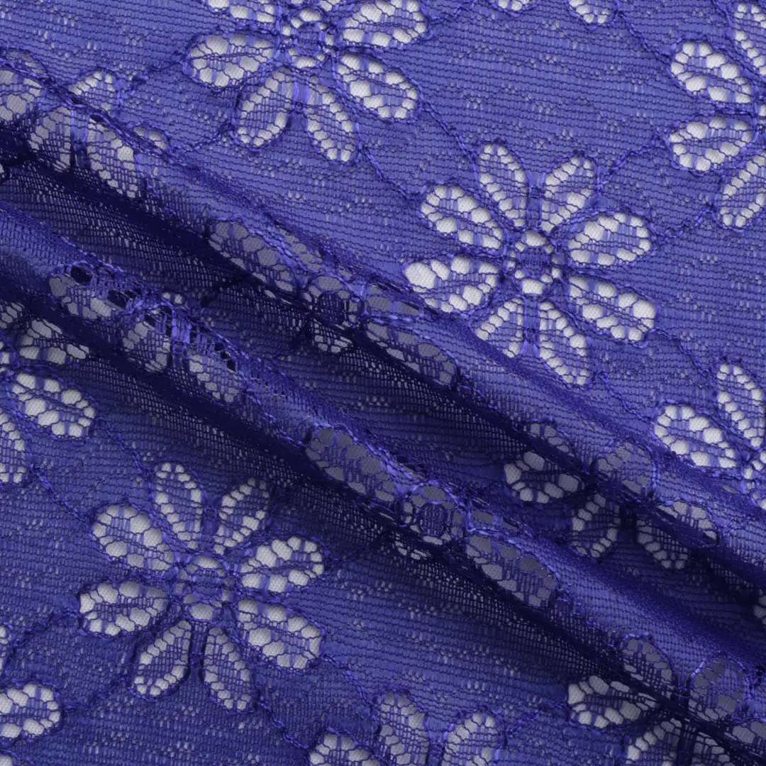 China Fabric for Blouse,Crop Top,Skirt Lace Knit Fabric Nylon Spandex Purple color buy from China wholesaler bulk order at wholesale price free worldwide shipping Alibaba