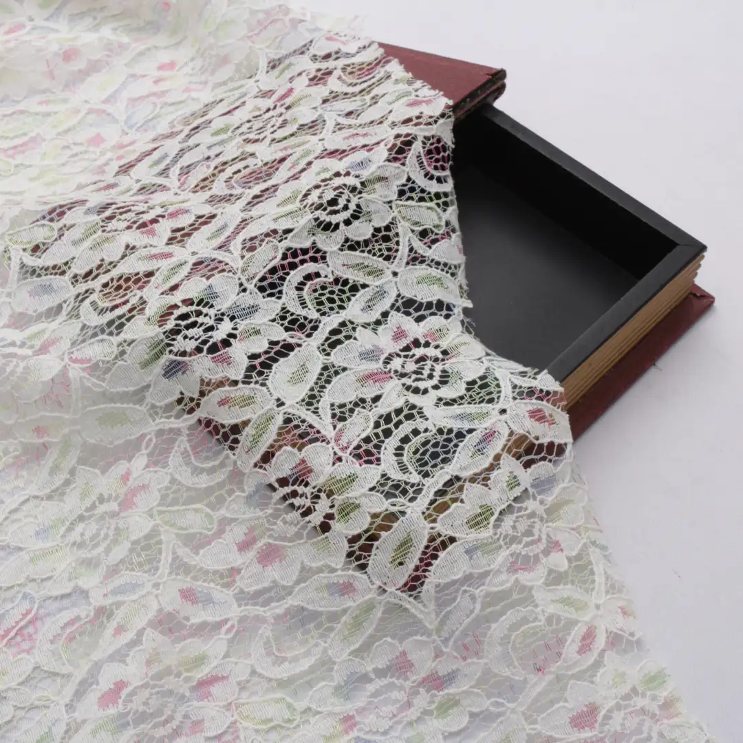 China Fabric for Blouse,Skirt,Dresses (Cardigan Open)  Lace Knit Fabric Cotton white color buy from China wholesaler bulk order at wholesale price free worldwide shipping Alibaba