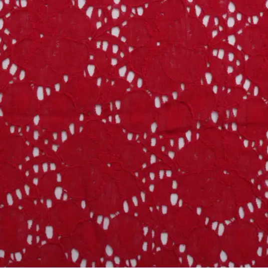 China Fabric for Shirt,Blouse,Crop Top Lace Knit Fabric Cotton Nylon red color buy from China wholesaler bulk order at wholesale price free worldwide shipping Alibaba