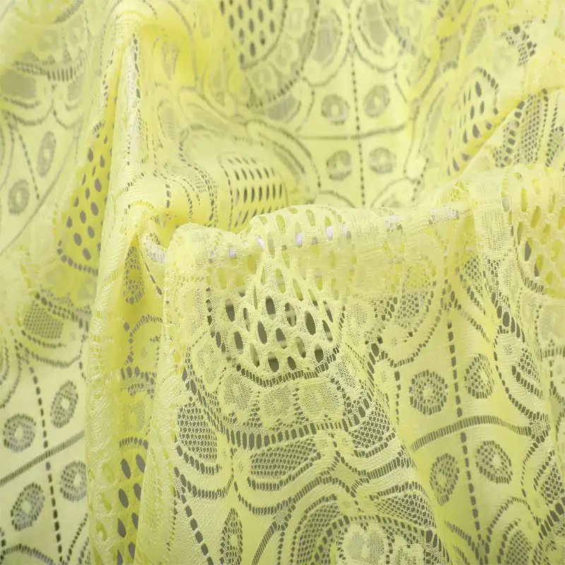 China Fabric for Blouse,Skirt,Skirt  Lace Knit Fabric Polyester yellow color buy from China wholesaler bulk order at wholesale price free worldwide shipping Alibaba