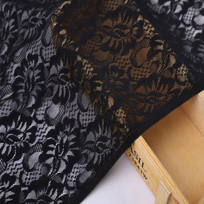 China Fabric for Shirt,Skirt,Skirt  Lace Knit Fabric Nylon Spandex black color buy from China wholesaler bulk order at wholesale price free worldwide shipping Alibaba