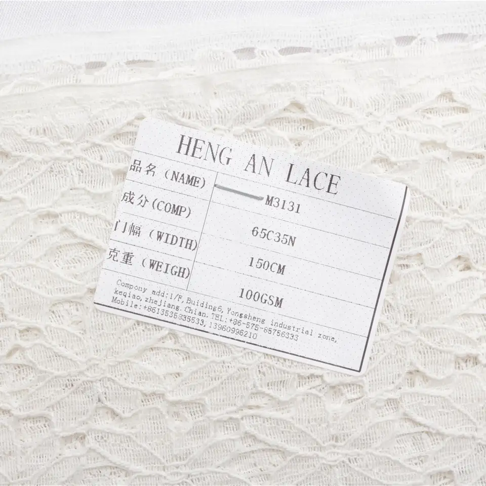 China Fabric for Shirt,Blouse,T-shirt ,Skirt  Lace Knit Fabric Cotton Polyester white color buy from China wholesaler bulk order at wholesale price free worldwide shipping Alibaba