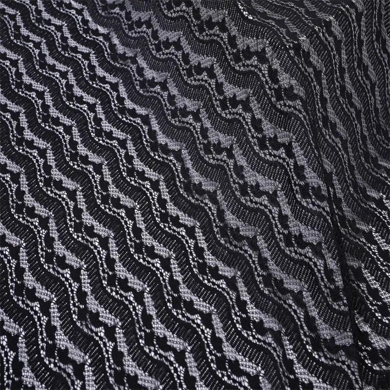 China Fabric for Shirt,Blouse,Skirt,Skirt  Lace Knit Fabric Nylon Spandex black color buy from China wholesaler bulk order at wholesale price free worldwide shipping Alibaba
