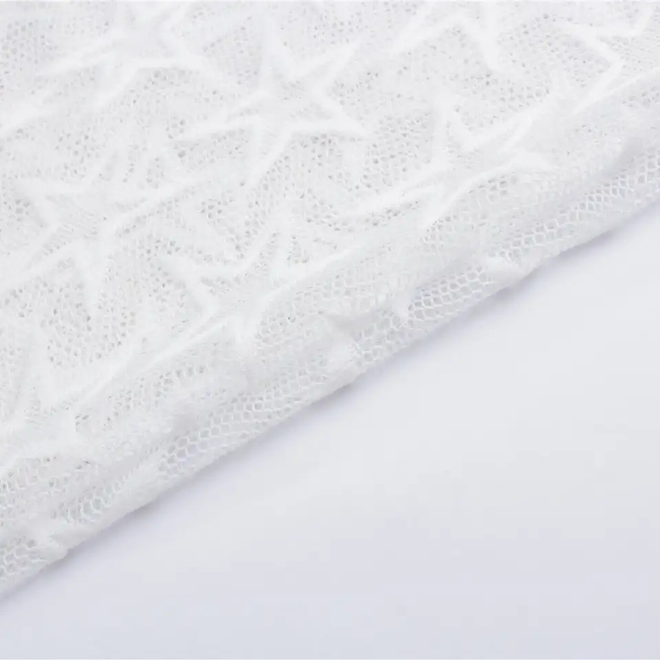 China Fabric for Blouse,Skirt,T-shirt ,Skirt  Lace Knit Fabric Nylon Spandex white color buy from China wholesaler bulk order at wholesale price free worldwide shipping Alibaba