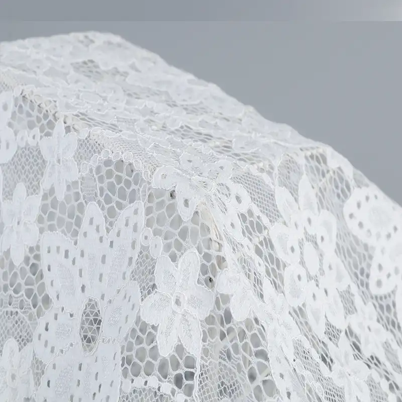 China Fabric for Blouse,Skirt,Skirt  Lace Knit Fabric Nylon Cotton Rayon white color buy from China wholesaler bulk order at wholesale price free worldwide shipping Alibaba