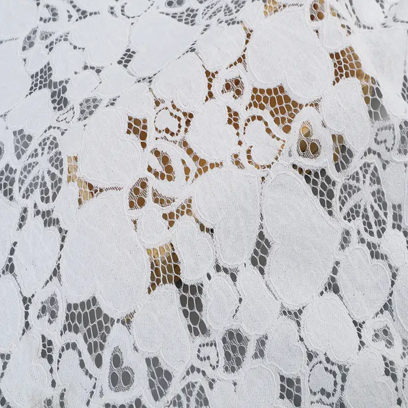 China Fabric for Shirt,T-Shirt,Blouse,Skirt  Lace Knit Fabric Nylon Cotton Rayon white color buy from China wholesaler bulk order at wholesale price free worldwide shipping Alibaba