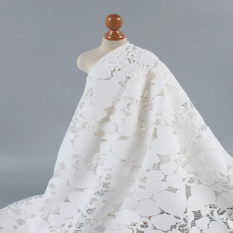 China Fabric for Shirt,T-Shirt,Blouse,Skirt  Lace Knit Fabric Nylon Cotton Rayon white color buy from China wholesaler bulk order at wholesale price free worldwide shipping Alibaba