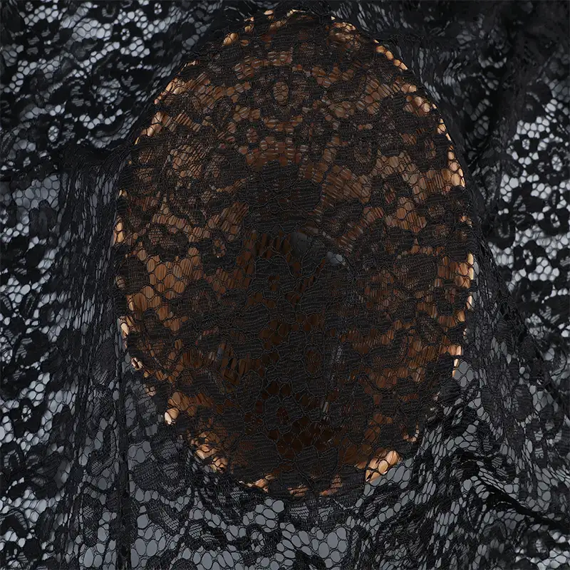 China Fabric for Shirt,Blouse,Skirt,Skirt  Lace Knit Fabric Polyester black color buy from China wholesaler bulk order at wholesale price free worldwide shipping Alibaba