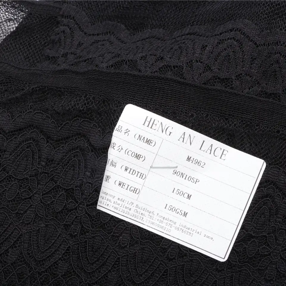 China Fabric for Shirt,T-Shirt,Blouse,Skirt  Lace Knit Fabric Nylon Spandex black color buy from China wholesaler bulk order at wholesale price free worldwide shipping Alibaba