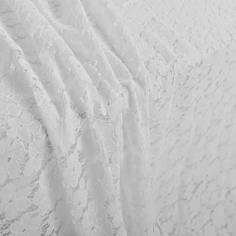 China Fabric for Shirt,Blouse,Skirt,Skirt  Lace Knit Fabric Cotton Nylon Rayon white color buy from China wholesaler bulk order at wholesale price free worldwide shipping Alibaba