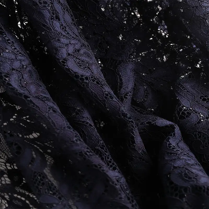 China Fabric for Shirt,Blouse,Skirt  Lace Knit Fabric Cotton Nylon Rayon black color buy from China wholesaler bulk order at wholesale price free worldwide shipping Alibaba