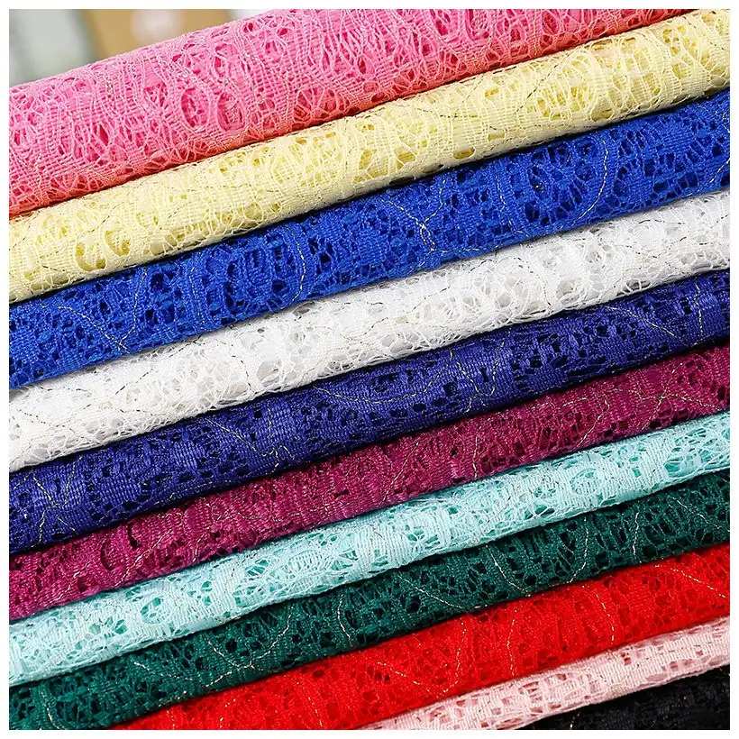 China Fabric for Shirt,T-Shirt,Blouse,Skirt,Skirt  Lace Knit Fabric Cotton Lurex pink color buy from China wholesaler bulk order at wholesale price free worldwide shipping Alibaba