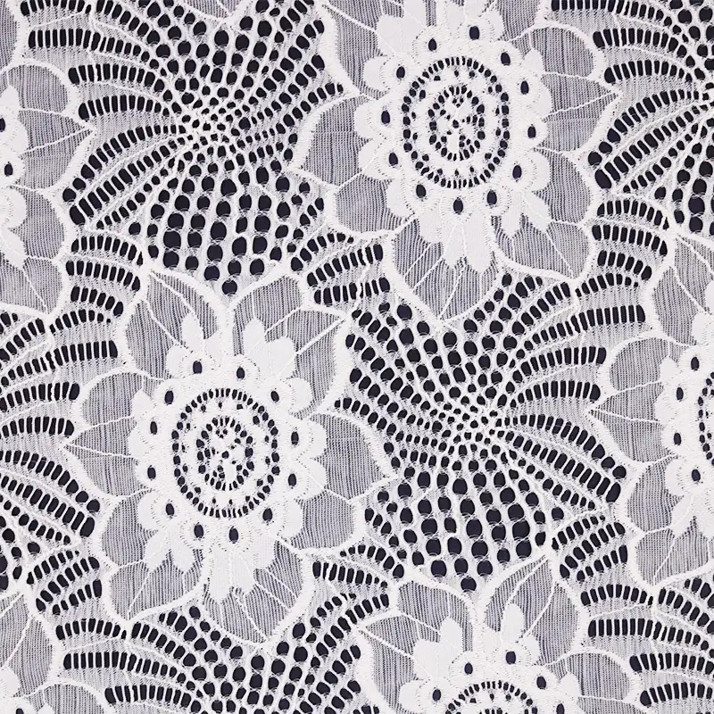 China Fabric for Shirt,Blouse,Skirt  Lace Knit Fabric Nylon Spandex white color buy from China wholesaler bulk order at wholesale price free worldwide shipping Alibaba