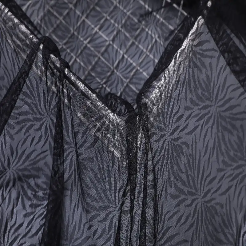 China Fabric for Shirt,T-Shirt,Blouse,Skirt  Lace Knit Fabric Nylon black color buy from China wholesaler bulk order at wholesale price free worldwide shipping Alibaba