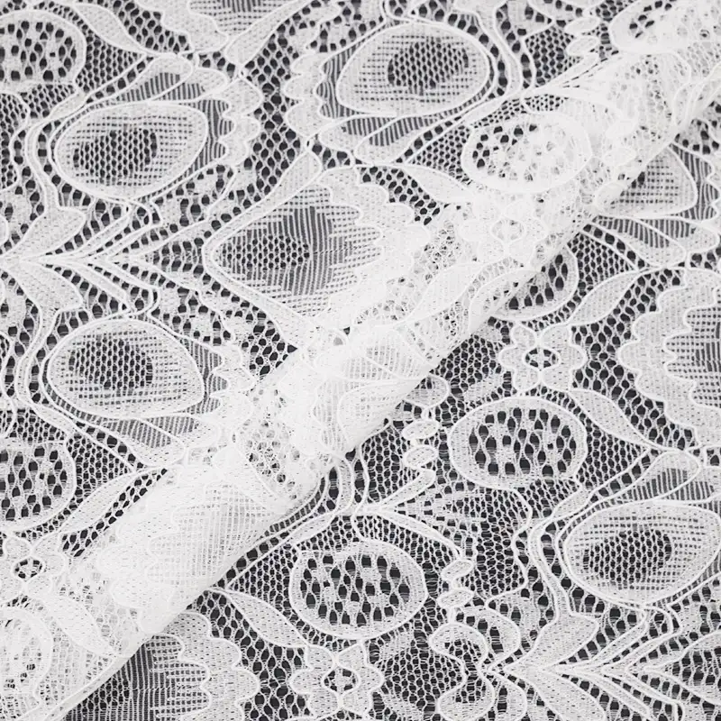 China Fabric for Shirt,Blouse,Skirt,Skirt  Lace Knit Fabric Nylon Spandex white color buy from China wholesaler bulk order at wholesale price free worldwide shipping Alibaba